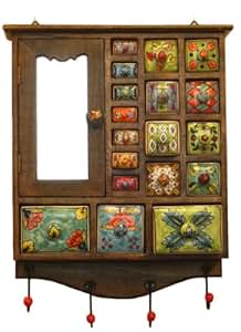 Keramikkommode, Apothekerschränkchen, Schmuckkästchen, Wandschränkchen