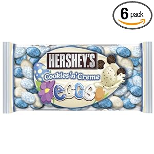 Hershey's Easter Cookies 'n' Creme Eggs, 8-Ounce Packages (Pack of 6)
