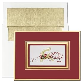 Prancing Deer - Boxed Holiday Christmas Cards
