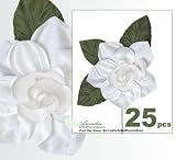 25 Pieces of Handwrapped Gardenia Artificial Silk Flower Picks