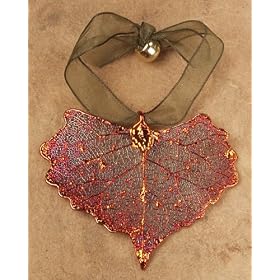 Irridescent Cottonwood Leaf Ornament - Made with Real Leaf!
