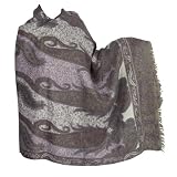 Antique Design Paisley Wraps Shawls in Wool Fabric from Kashmir in India