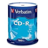 Verbatim 94554 700 MB 52x 80 Minute Branded Recordable Disc CD-R, 100-Disc Spindle