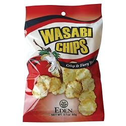 Eden Wasabi Chips, Crisp and Fiery Hot, 2.1-Ounce Bag (Pack of 20)