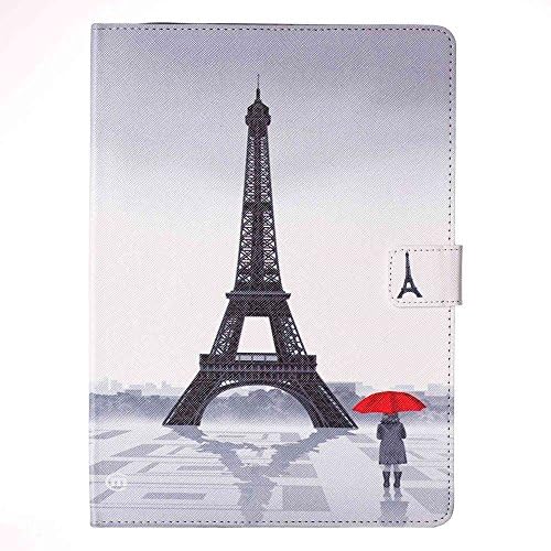 iPad Pro 9.7 case, Jamsay [Flip Stand][Magnetic Closure]Slim Fit Premium PU Leather Folio Case with Card Slots/Multiple Viewing Angles Free Stylus Pen for iPad Pro 9.7 inch (2016)-Eiffel Tower Girl
