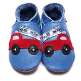 Inch Blue - Leder Baby Schuhe *Feuerwehr* Krabbelschuhe