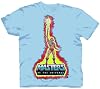 Masters of the Universe Large He-Man & Retro Logo Adult Blue T-Shirt
