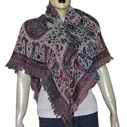 Square Wool Scarves Wrap Dresses For Winter 44 x 44 inches (sjmwr093)