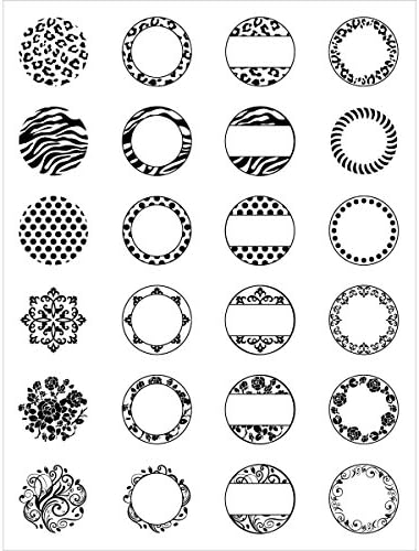 Cindy Echtinaw Designs Spellbinders Matching Clear Stamps-Fancy Rounds 1