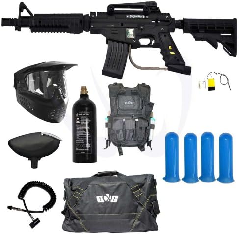 Tippmann US Army Alpha Black ELITE eGrip Paintball Gun Advance Combo