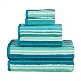 Contemporary Home 6-pc. Towel Set - Green Stripe
