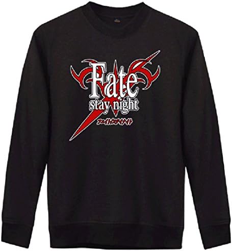 Fate Stay Night Printed Long Sleeves Sweatshirt (M (US S), Black)