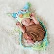 Melondipity Boy Berry Blue and Green Owl Crochet Baby Hat - Super Soft, 100% Cotton Knit Animal Beanie with Matching Ears, Tassles and Braids - One Size for borns and Infants up to 12 Months of Age