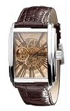 Emporio Armani Meccanico Skeleton Gents Rectangul Leather Strap Watch :  emporio armani watches chronograph gents watches