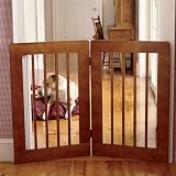 Solid Wood Zig Zag Pet Gate / Large two-panel