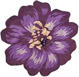 5 x 5 Round Safavieh NOV254A-5R Lilac Color Hand Knotted Indian "Novelty Collection" Rug
