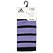 adidas Women's Studio Crew Sock (2-Pair), Black/Light Flash Purple/Flash Pink, Medium, (Shoe Size 5-10)