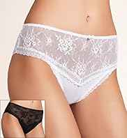 2 Pack Limited Collection Lace High Leg Knickers