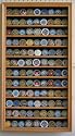 LARGE Military Challenge Coin Display Case Cabinet Holder w/ Glass Door