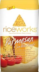 riceworks Parmesan & Sundried Tomato Gourmet Brown Rice Crisps, 5.5 Ounce Bags (Pack of 12)