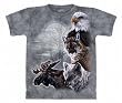 North American Collage T-Shirt 100% Cotton Short Sleeve Shirt in Youth, Teen, and Adult Sizes
