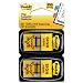 Post-it Message Flags, "Sign Here", Yellow, 1-Inch Wide, 50/Dispenser, 2-Dispensers/Pack