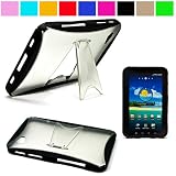 Premium TPU Hard Crystal Case Cover with Kickstand for Samsung Galaxy Tab 7 inch LCD Display Screen Wifi 3G Samsung Galaxy Tablet P1000, Black