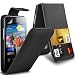 Gadget Giant SAMSUNG GALAXY S2 S II I9100 - Black Supreme Flip PU Leather Case / Cover / Pouch - With Cash Card Slots & LCD Screen Protector - New Slimmer Design