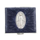 Blue Hand Enameled Rosary Box