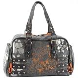 Ed Hardy Leslie Satchel Bag - Navy