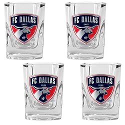 Dallas FC Soccer 4pc Square Shot Glass Set - Primary Team Logo MAJOR-LEAGUE-SOCCER Soccer