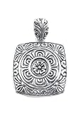 Bronzed By Barse Silver Overlay Pendant Medallion Pendant