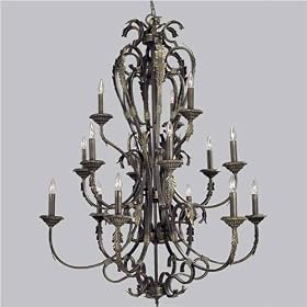Progress Lighting Palmero Ceiling Chandelier P4313-46 Weathered Bronze by Progress Lighting