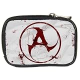 Compact Digital Camera Leather Case of Anarchy Symbol
