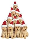 Jigsaw Shaped Puzzle 500 Pieces 17"X23"-Golden Retriever Puppies Holiday