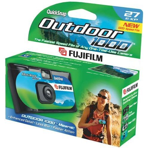 FujiFilm QuickSnap 35mm Outdoor 1000 High-Speed One-Time-Use Fuji Camera 27 Exposure - 01200017
