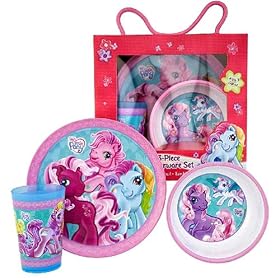 My Little Pony Children's Dinnerware Set: Plate, Bowl and Cup by My Little Pony