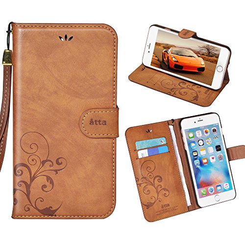 Cornmi design for iphone 6 case, premium vintage flip w…