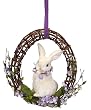 Straw bunny wreath small