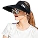 Sun Visor Hats Women 5.5' Large Brim Summer UV Protection Beach Cap