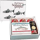 SCHEDULE YOUR DELIVERY DAY! Pacific Northwest Smoked Salmon Seafood Sampler Gift Box - Kosher Gift Basket