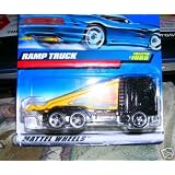Mattel Hot Wheels 1999 1:64 Scale Black and Yellow Ramp Truck Die Cast Car Collector #1060 by Mattel