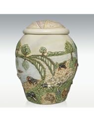 Single Detail Page Misc: Harmony Ball Rainbow Bridge II DOG Cachepot- A Beautiful Urn for Pet Ashes - Harmony Kingdom