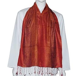 Mens Fashion Neck Scarves Silk Anniversary Gift14 x 64 inches (ssmf010)