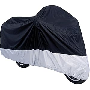 Motorcycle Bike Moped Scooter Cover Waterproof Rain UV Dust Prevention Dustproof Covering (L(Black))