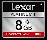 Lexar Platinum II 8 GB  80x CompactFlash Memory Card LCF8GBBSBNA080