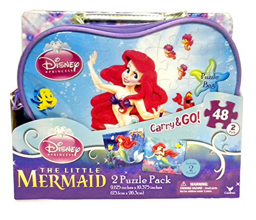 Disney-Princess-Little-Mermaid-Carry-and-Go-Bag-with-2-Puzzles