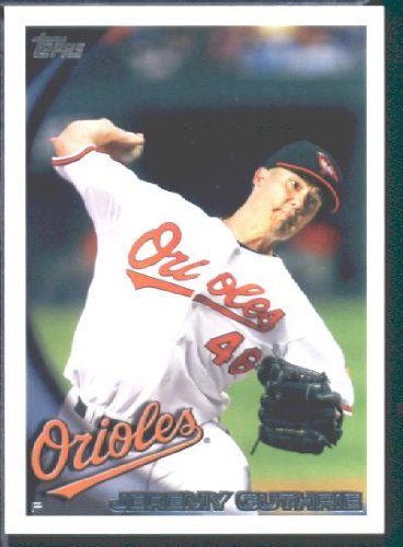 2010 Topps Baseball Card # 447 Jeremy Guthrie - Baltimore Orioles - MLB Trading Card in Protective Screwdown Case!