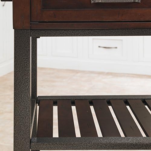 Create an Organized Kitchen with This Mobile Kitchen Cart. Solid Metal Wood Base with a Wood Top. Scented Tart Included