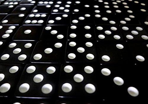 ANBANA ® 100pcs Black With White Spots Opaque Dice - 16mm (5/8")